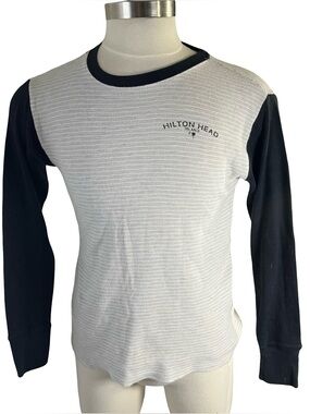 Salt Creek Hilton Head Gray Long Sleeve Shirt Sz S Coffee Before Talkie Tee